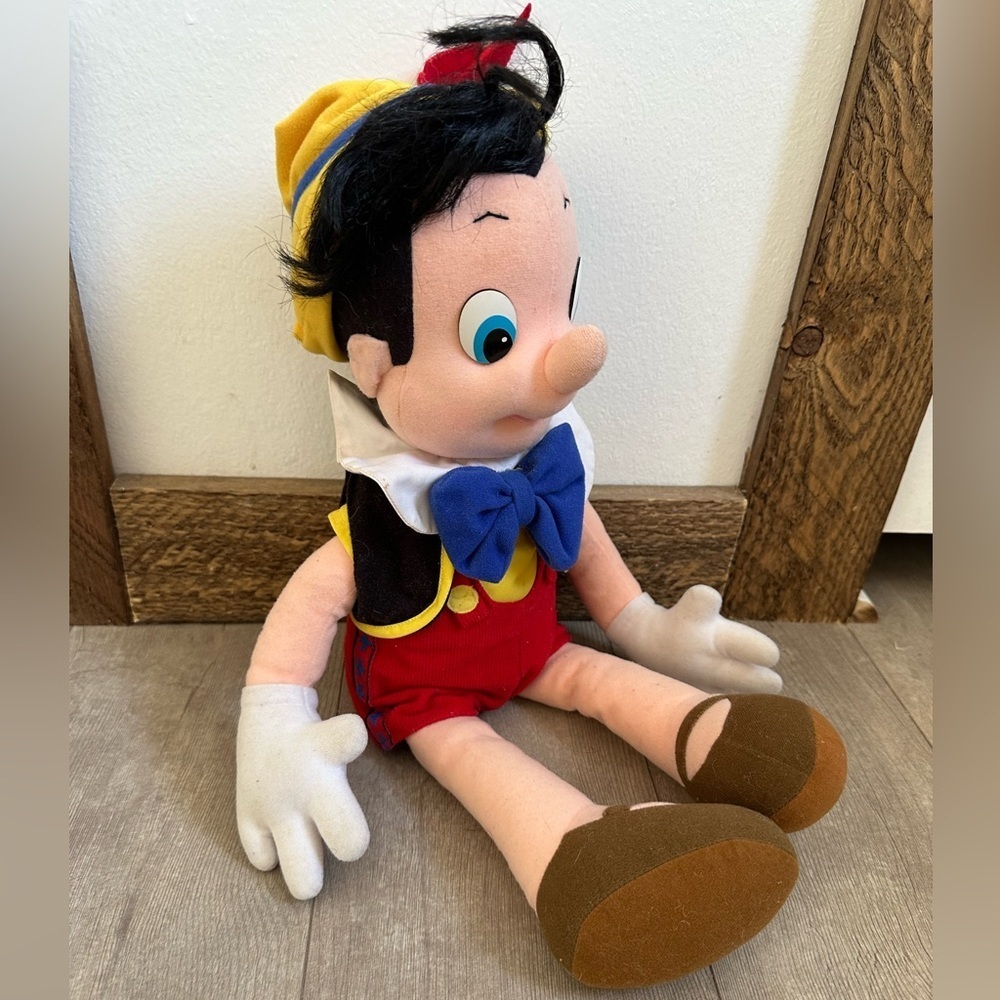 Vintage Disney Pinocchio Large Plush Boy Doll 22” Toy Mattel Disney 1992